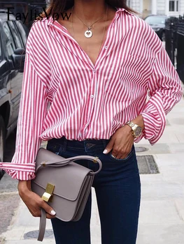 Spring Autumn Womens Tops And Blouses Office Lady Stripe Long Sleeve Women's Shirt Plus Size Loose Turn-down Collar Blouse Tunic
Spring Autumn Womens Tops And Blouses Office Lady Stripe Long Sleeve Women's Shirt Plus Size Loose Turn-down Collar Blouse Tunic