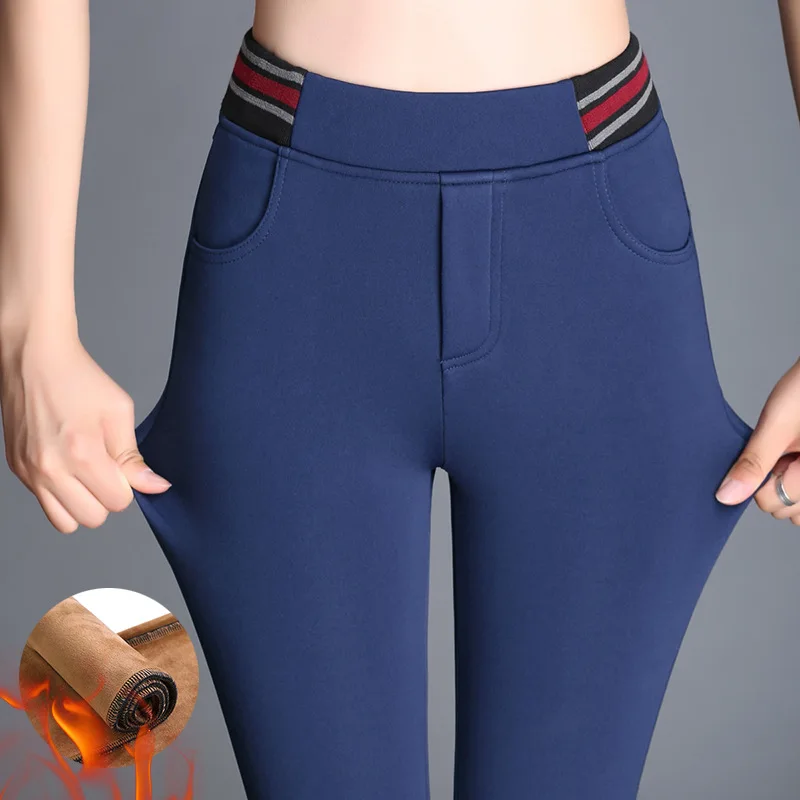 2019 Winter pants women Office Thick Warm Fleece High Waist pencil pants Stretch black White trousers Plus Size Leggings 2037
2019 Winter pants women Office Thick Warm Fleece High Waist pencil pants Stretch black White trousers Plus Size Leggings 2037