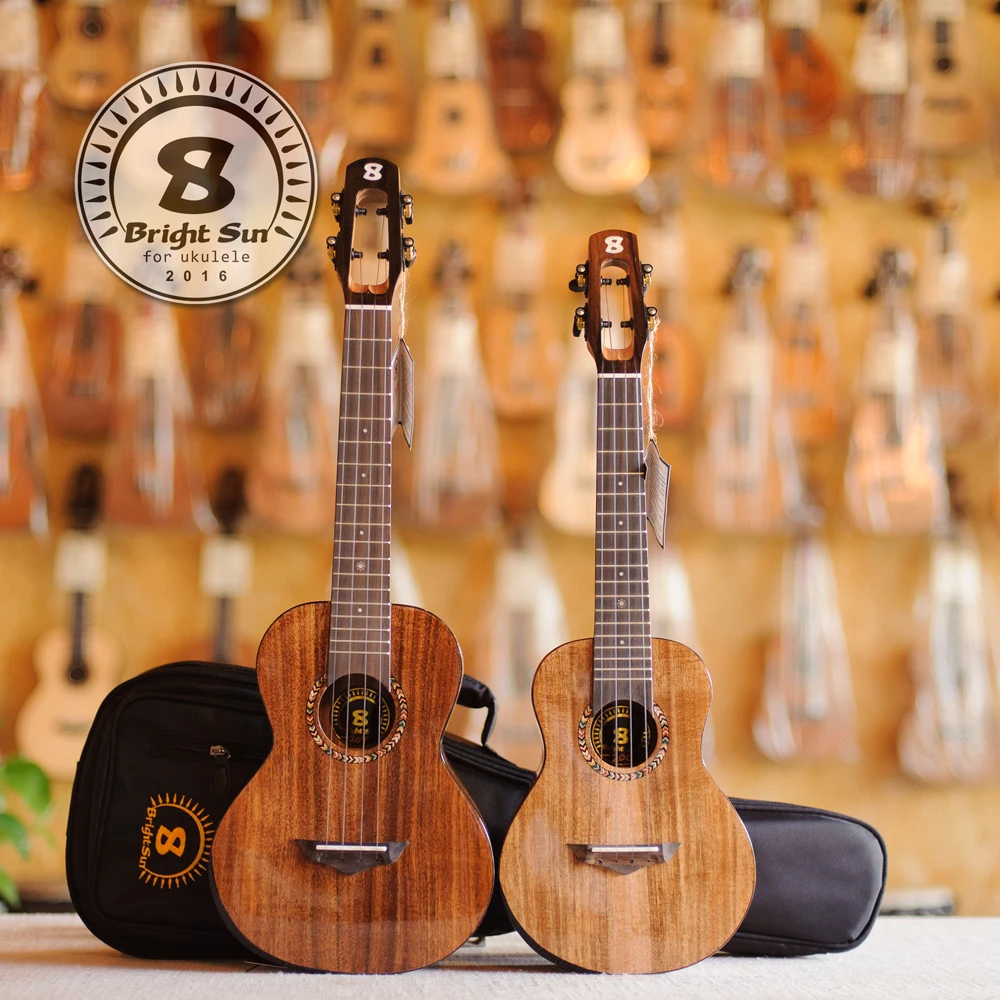 BrightSun BS-20 full solid wood handmade ukulele, with free bag. concert and tenor ukuleles
BrightSun BS-20 full solid wood handmade ukulele, with free bag. concert and tenor ukuleles