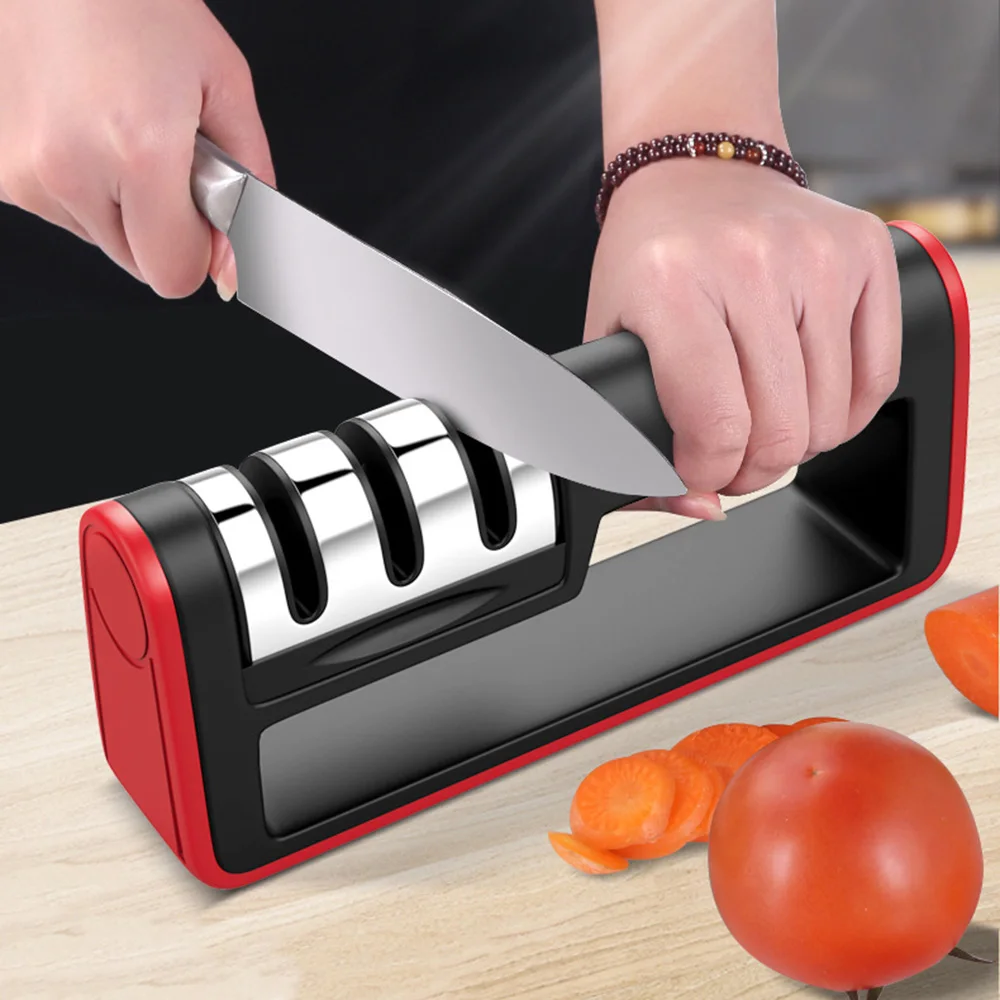 Professional Knife Sharpener 3 Stages Diamond Ceramic Knife Sharpener Chef Kitchen Knife Sharpening Tool System Machine
Professional Knife Sharpener 3 Stages Diamond Ceramic Knife Sharpener Chef Kitchen Knife Sharpening Tool System Machine