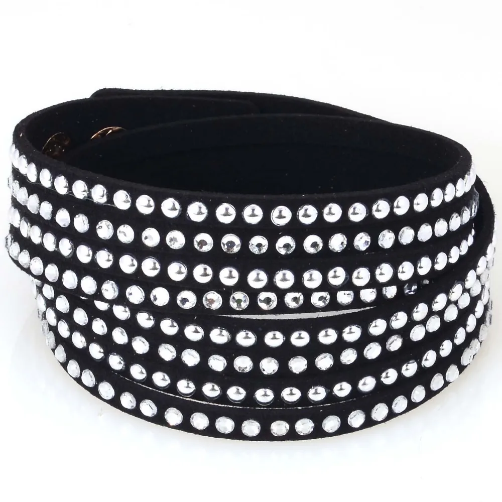 Miasol Crystal Double Wrap Rivet Double Suede Leather Wrap Bracelet With Two Snap Buttons For Women Gift
Miasol Crystal Double Wrap Rivet Double Suede Leather Wrap Bracelet With Two Snap Buttons For Women Gift