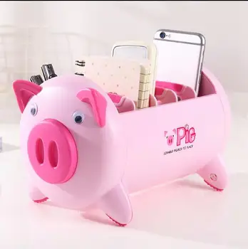 Pink Black Creative Cute Lovely Pig Cartoon Desk Storage Box Sundries Desktop Organizer Remote Control Pen Phone Container
Pink Black Creative Cute Lovely Pig Cartoon Desk Storage Box Sundries Desktop Organizer Remote Control Pen Phone Container