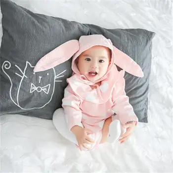 Spring Baby Boy baby Girl Jumpsuits Fall Pure Color cute Long Sleeve newborn Rompers + Cotton Stockings + Rabbit Ears Hat 3 Pcs
Spring Baby Boy baby Girl Jumpsuits Fall Pure Color cute Long Sleeve newborn Rompers + Cotton Stockings + Rabbit Ears Hat 3 Pcs