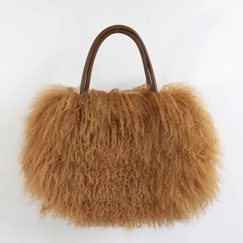 mongolian fur purse