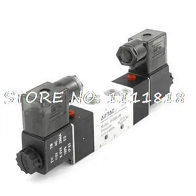 4V220-08 2 Positions 5 Ways Pneumatic Solenoid Valve AC 110V 29mA
