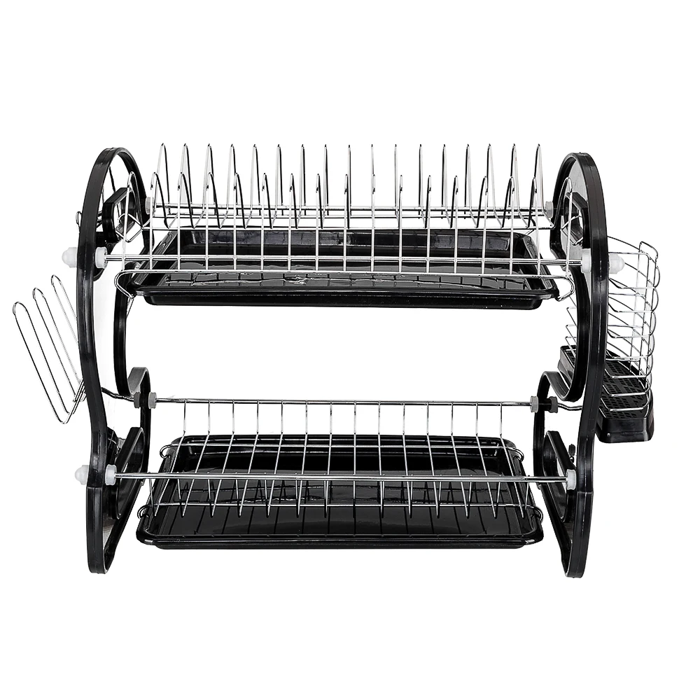 Multifunctional Dual Layers Bowls & Dishes & Chopsticks & Spoons Collection Shelf Dish Drainer Black
Multifunctional Dual Layers Bowls & Dishes & Chopsticks & Spoons Collection Shelf Dish Drainer Black