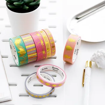 48 pcs/Lot Mini gold color foil paper washi tapes 7.5mm 15mm decorative Masking tape stickers scrapbooking tool Stationery A6021
48 pcs/Lot Mini gold color foil paper washi tapes 7.5mm 15mm decorative Masking tape stickers scrapbooking tool Stationery A6021