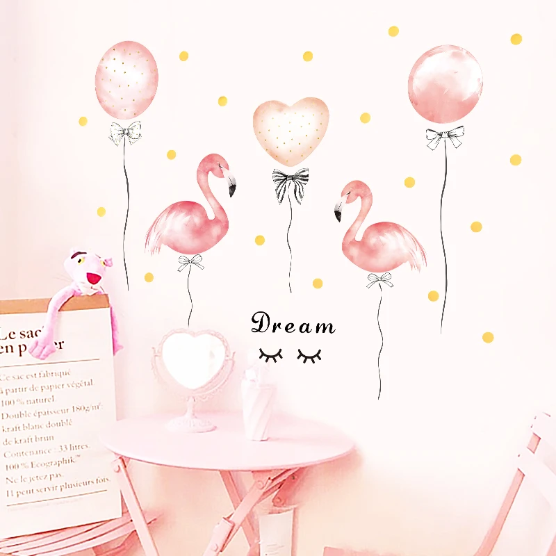 Dormitory Girl Room Decoration Flamingo Balloon Pink Wall Stickers Warm Bedroom Home Decor DIY Self-adhesive Wardrobe Stickers
Dormitory Girl Room Decoration Flamingo Balloon Pink Wall Stickers Warm Bedroom Home Decor DIY Self-adhesive Wardrobe Stickers