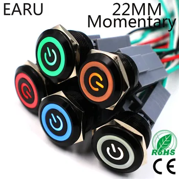 22mm Alumina Black Body Metal Push Button Switch Waterproof Momentary Reset LED Light Illuminated Car Engine PC Power Mark 12V
22mm Alumina Black Body Metal Push Button Switch Waterproof Momentary Reset LED Light Illuminated Car Engine PC Power Mark 12V