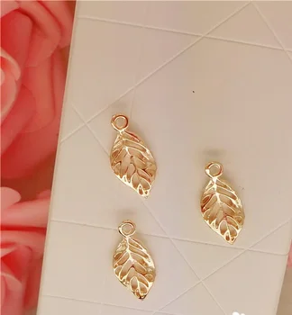 Wholesale 50pcs/lot Korean cute gold color leaf pendant size 9*19mm Hair Accessories Accessories DIY Jewelry Accessories
Wholesale 50pcs/lot Korean cute gold color leaf pendant size 9*19mm Hair Accessories Accessories DIY Jewelry Accessories