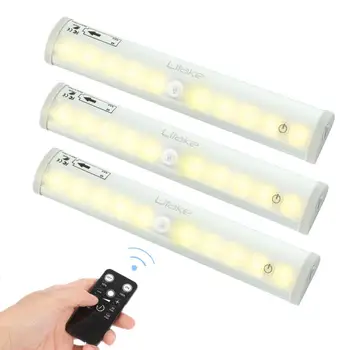 3PCS LED Under Cabinet Lights Night Lamp Wireless Remote Control LED Sensor Night Lights with Magnetic Motion Sensor LED Lights
3PCS LED Under Cabinet Lights Night Lamp Wireless Remote Control LED Sensor Night Lights with Magnetic Motion Sensor LED Lights