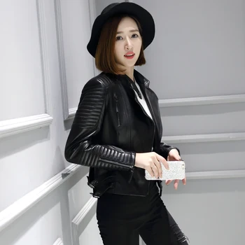 FMFSSOM New Spring Autumn Women PuLeather Jackets Black Blazer Pocket Zippers Coat Motorcycle Outerwear Biker Jackets
FMFSSOM New Spring Autumn Women PuLeather Jackets Black Blazer Pocket Zippers Coat Motorcycle Outerwear Biker Jackets