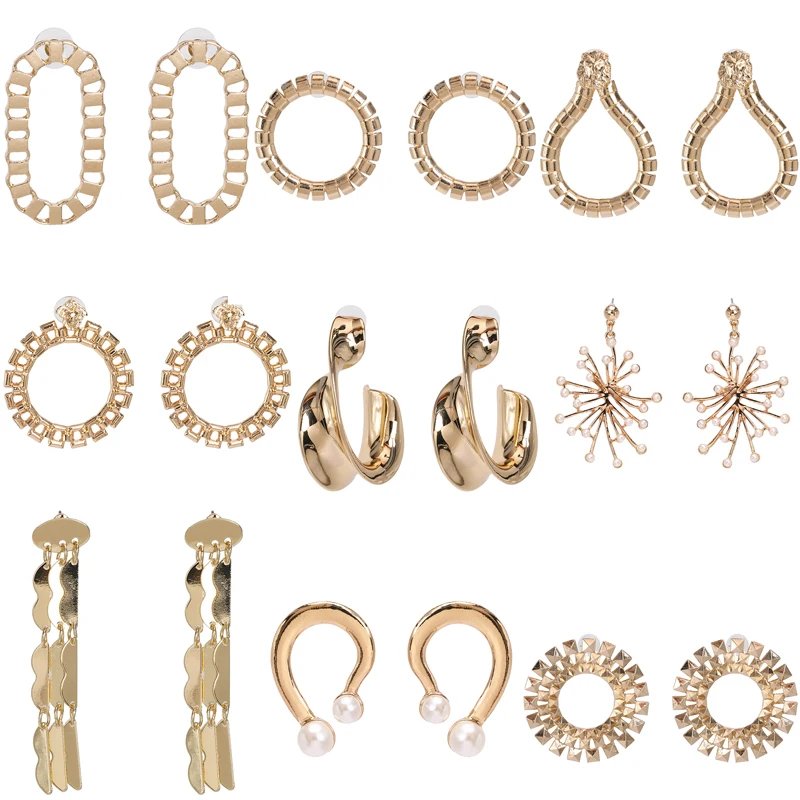 JUJIA Korea Design Metal Gold Geometric Irregular Stud Earrings for Women Girl Gift wholesale
JUJIA Korea Design Metal Gold Geometric Irregular Stud Earrings for Women Girl Gift wholesale