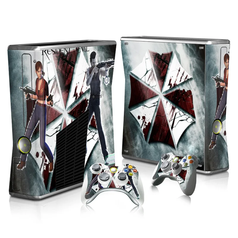 

Game Resident Evil Skin Sticker Decal For Xbox 360 Slim Console and Controllers Skins Stickers for Xbox360 Slim Vinyl