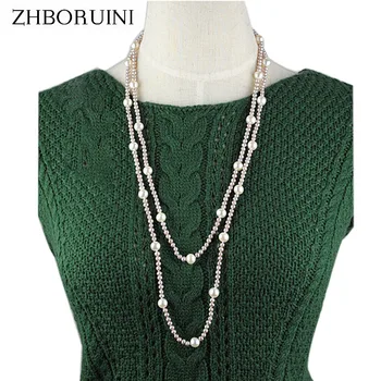 ZHBORUINI 2019 Fashion Long Multilayer Pearl Necklace Purple Natural Freshwater Pearl Choker Charm Necklace Jewelry For Women
ZHBORUINI 2019 Fashion Long Multilayer Pearl Necklace Purple Natural Freshwater Pearl Choker Charm Necklace Jewelry For Women