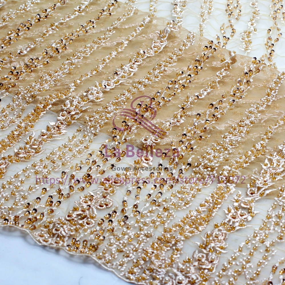 La Belleza 1 yard beige and other 6 colors Super heavy handmade beaded bridal lace fabric Vedio for beige color
La Belleza 1 yard beige and other 6 colors Super heavy handmade beaded bridal lace fabric Vedio for beige color