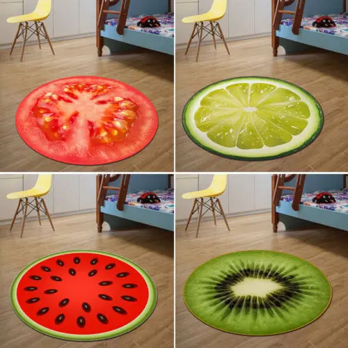 Home Warmly Furit Rug Kids Sitting Carpet 3D Print Round Kitchen Door Soft Mat Anti Slip Fruit Ru
Home Warmly Furit Rug Kids Sitting Carpet 3D Print Round Kitchen Door Soft Mat Anti Slip Fruit Ru