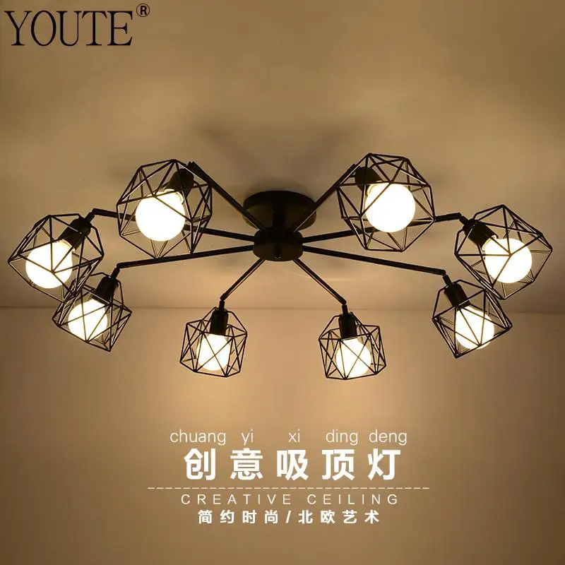 Modern Home Decoration 3/5/8 Head Iron Cage Ceiling Light Brief Personality Ceiling Lamp Living Room Lamps Free Shipping
Modern Home Decoration 3/5/8 Head Iron Cage Ceiling Light Brief Personality Ceiling Lamp Living Room Lamps Free Shipping