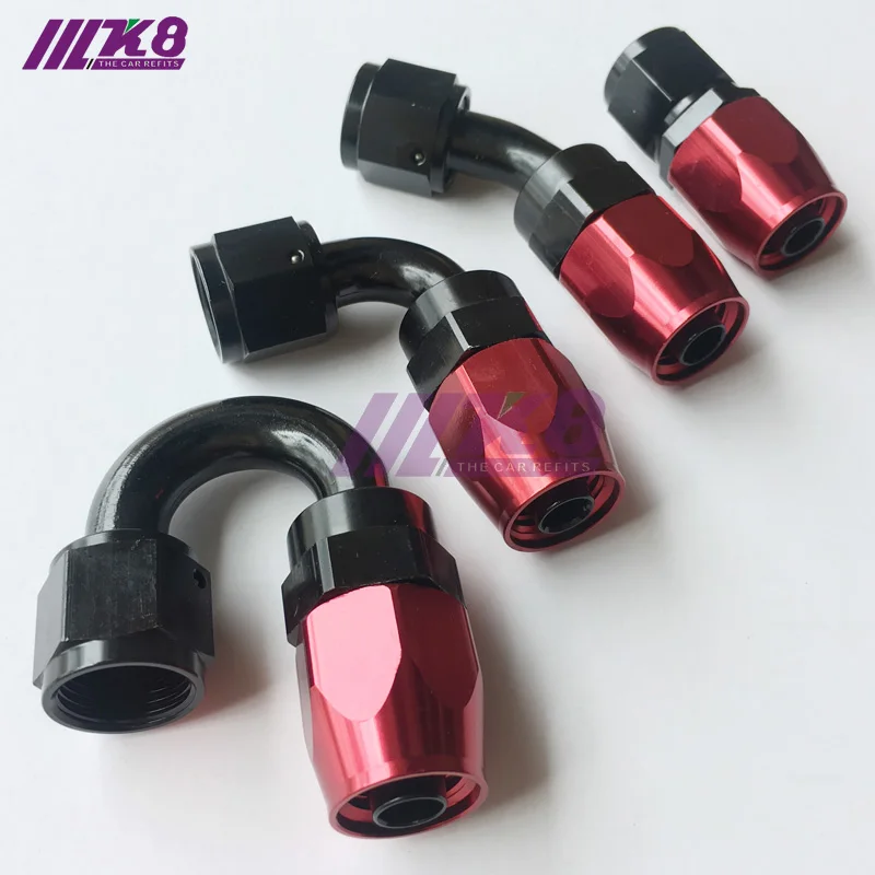 AN 6 Oil Fuel Swivel Hose Anoized Aluminum Straight Elbow 45 180 Degree Hose End Oil Fuel Reusable Fitting(Red + black)
AN 6 Oil Fuel Swivel Hose Anoized Aluminum Straight Elbow 45 180 Degree Hose End Oil Fuel Reusable Fitting(Red + black)
