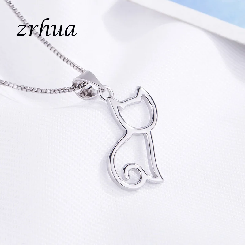 ZRHUA 925 Sterling Silver Choker Necklace For Women Girls Cute Hollow Cat Shape Charm Necklaces Fine S925 Jewlry Wholesale
ZRHUA 925 Sterling Silver Choker Necklace For Women Girls Cute Hollow Cat Shape Charm Necklaces Fine S925 Jewlry Wholesale