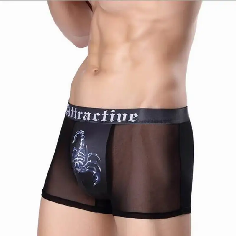 Hot Sale men's sexy silk printing breathable boxer underwear taste 3D four corner shorts scorpion pattern 6 color optional
Hot Sale men's sexy silk printing breathable boxer underwear taste 3D four corner shorts scorpion pattern 6 color optional