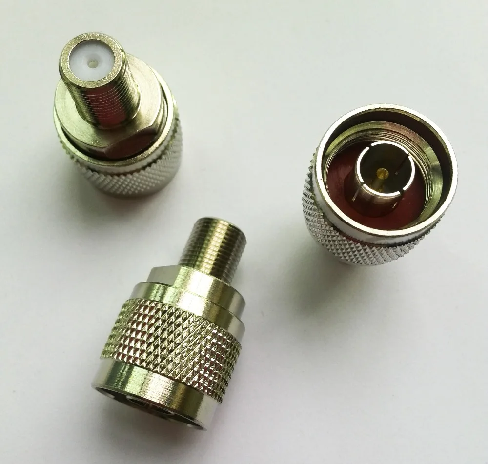 10pcs Copper N-Type male plug to British Standard F-Type female RF coaxial connector
10pcs Copper N-Type male plug to British Standard F-Type female RF coaxial connector