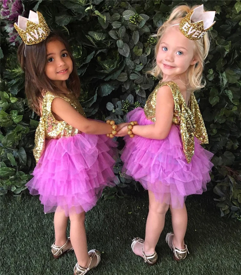Sequin Toddler Infant Kids Girls Clothes Princess Dresses Ruffles Formal Pageant Layered Tulle Party Dress 2-7Y
Sequin Toddler Infant Kids Girls Clothes Princess Dresses Ruffles Formal Pageant Layered Tulle Party Dress 2-7Y