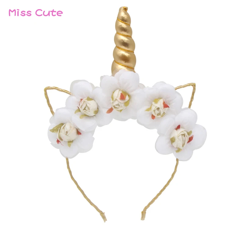10 PCS/Lot Gold Unicorn Hair Hoop Baby Headband Princess Party Gift Cat Ears Unicorn Headbands With White Flowers Hair Accessory
10 PCS/Lot Gold Unicorn Hair Hoop Baby Headband Princess Party Gift Cat Ears Unicorn Headbands With White Flowers Hair Accessory