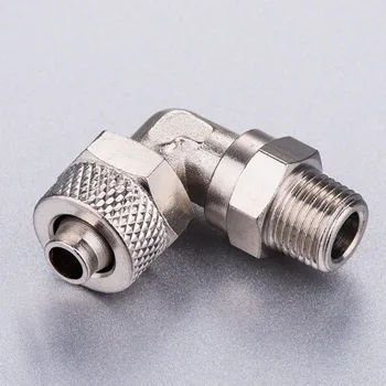 10MM outer,8mm inner dimension,1/2 thread, rapid fittings for the plastic tube swivel male elbow
10MM outer,8mm inner dimension,1/2 thread, rapid fittings for the plastic tube swivel male elbow