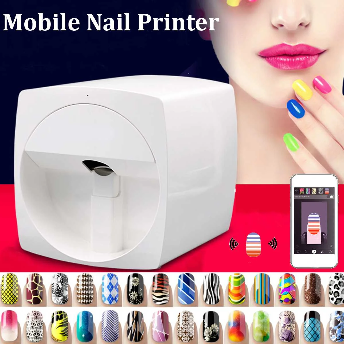 Mobile Nail Printer Machine Manicure Transmission Photo Pattern Color Printing Transfer Picture Design Nail Art Equipment NEW
Mobile Nail Printer Machine Manicure Transmission Photo Pattern Color Printing Transfer Picture Design Nail Art Equipment NEW