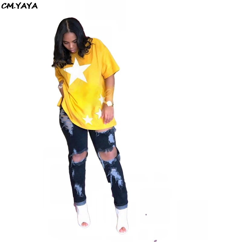 2019 women summer star print o-neck short sleeve loose tee top fashion street wear t-shirts fashion casual vintage t shirt M5066
2019 women summer star print o-neck short sleeve loose tee top fashion street wear t-shirts fashion casual vintage t shirt M5066