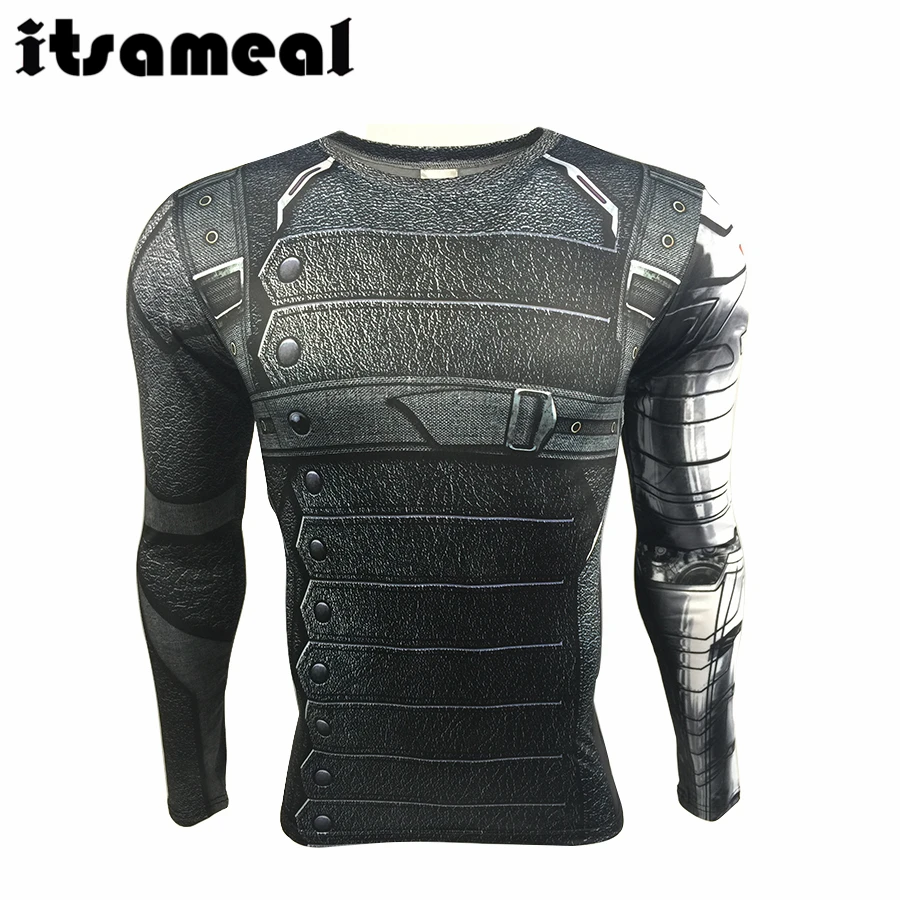 3D Winter Soldier Avengers 3 Compression Shirt Men Summer Long Sleeve Fitness Crossfit T Shirts Male Clothing Tight Tops
3D Winter Soldier Avengers 3 Compression Shirt Men Summer Long Sleeve Fitness Crossfit T Shirts Male Clothing Tight Tops