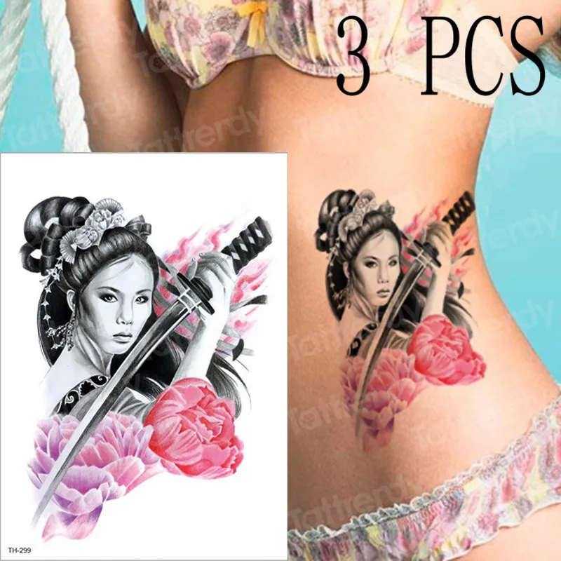 3pcs/lot japanese samurai tattoos women geisha tattoo sticker peony flower sexy girls arm body make up tattoos halloween gifts
3pcs/lot japanese samurai tattoos women geisha tattoo sticker peony flower sexy girls arm body make up tattoos halloween gifts