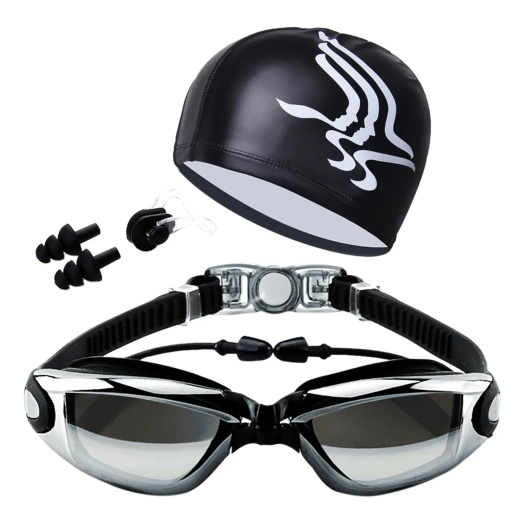 Swimming cap Men and women Swimming goggles myopia Silicon HD Anti-Fog Swim Goggles Waterproof diving earplug set arena
Swimming cap Men and women Swimming goggles myopia Silicon HD Anti-Fog Swim Goggles Waterproof diving earplug set arena