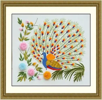 DIY 3D Ribbon Embroidery cross stitch kits sets simple handmade needlework/ Peacock gifts decor picture paintings
DIY 3D Ribbon Embroidery cross stitch kits sets simple handmade needlework/ Peacock gifts decor picture paintings