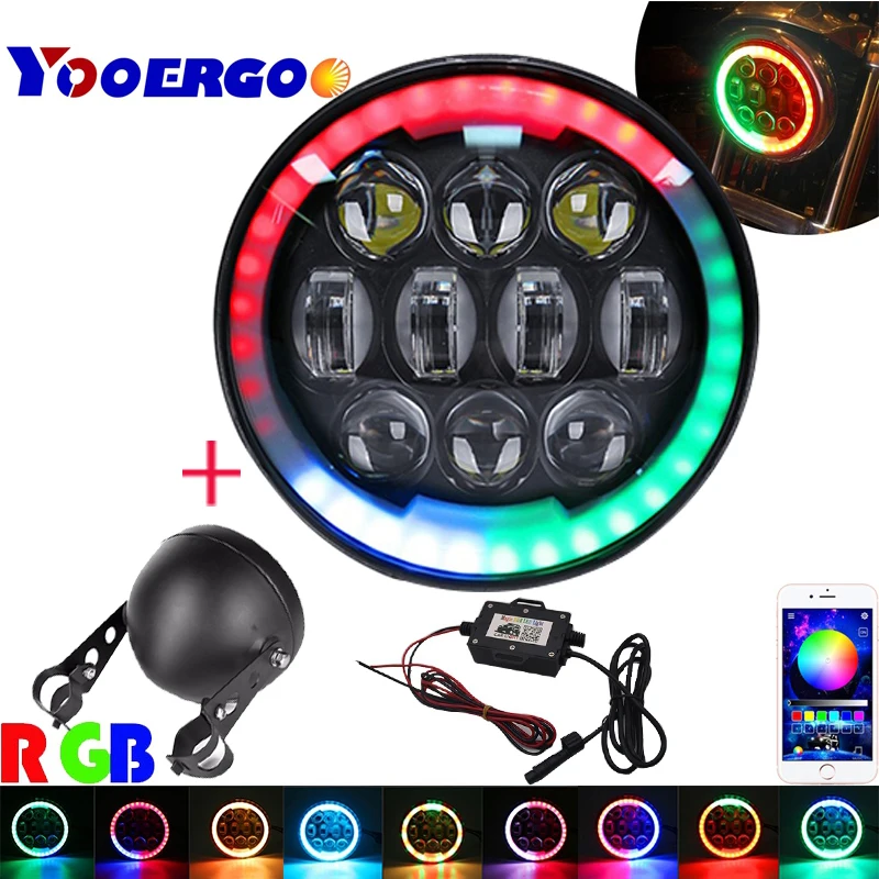 5 3/4" 5.75 Inch Led Headlight Housing bucket for motorcycle 5.75Inch Led Headlight 6000K RGB Halo Ring
5 3/4" 5.75 Inch Led Headlight Housing bucket for motorcycle 5.75Inch Led Headlight 6000K RGB Halo Ring