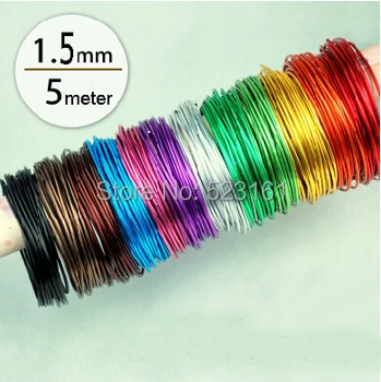 1.5mm 14 gauge anodized aluminum craft wire multi optional mixed colors 5m/pc roll for jewelry findings DIY decoration
1.5mm 14 gauge anodized aluminum craft wire multi optional mixed colors 5m/pc roll for jewelry findings DIY decoration