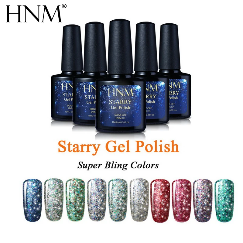 HNM 10ML UV Gel Nail Polish Bling Glitter Soak Off Enamel Nial Gel Polish Lucky Lacquer Gellak Semi Permanent Hybrid Varnish
HNM 10ML UV Gel Nail Polish Bling Glitter Soak Off Enamel Nial Gel Polish Lucky Lacquer Gellak Semi Permanent Hybrid Varnish