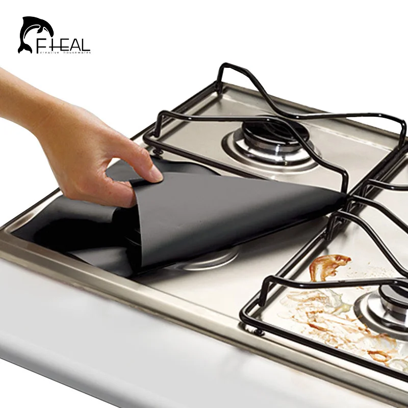FHEAL 4pcs/set Reusable Non-stick Foil Gas Stove Cooker Cover Liner Clean Mat Pad Gas Burner Stovetop Protector Kitchen Supplier
FHEAL 4pcs/set Reusable Non-stick Foil Gas Stove Cooker Cover Liner Clean Mat Pad Gas Burner Stovetop Protector Kitchen Supplier