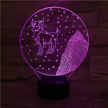 

Western zodiac signs Table Lamp desk Touch Sensor 7 Color Changing Childrens Kids Baby Nightlight Gift Aries Night Light LED