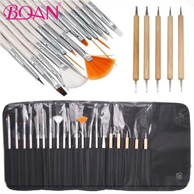 1 Set Superior New Wood Handle Nylon 20 Pcs Nail Art Brush Set and Dotting Tool Set with Cosmetic Bag
1 Set Superior New Wood Handle Nylon 20 Pcs Nail Art Brush Set and Dotting Tool Set with Cosmetic Bag