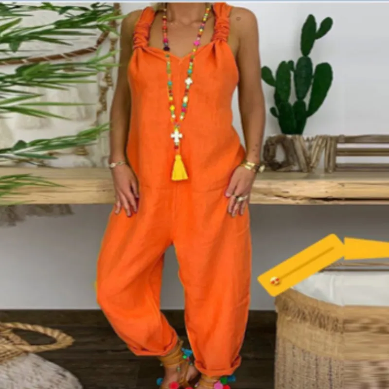 Women Summer Holiday Casual Sleeveless Jumpsuit Loose Wide Leg Vacation Long Playsuit Plus Size M-3XL
Women Summer Holiday Casual Sleeveless Jumpsuit Loose Wide Leg Vacation Long Playsuit Plus Size M-3XL