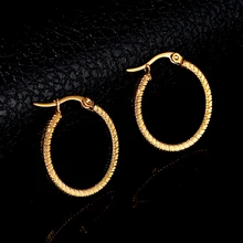 Einfache Gold/Silber Farbe Big Hoop Ohrring Für Frauen Erklärung Modeschmuck Zubehör Kreis Runde Ohrringe Für Weibliche(China)