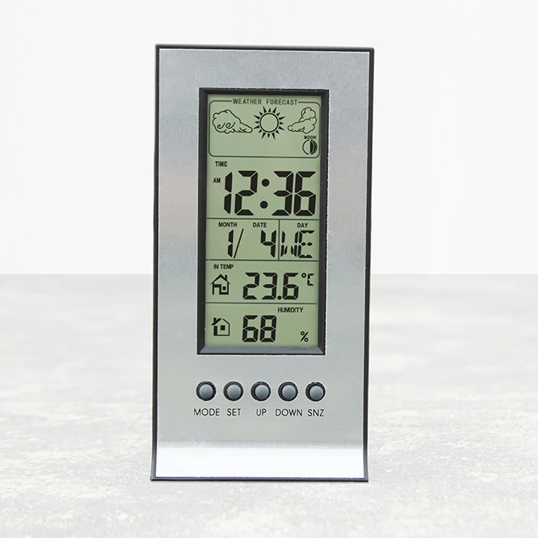 Thermometer Hygrometer Alarm ClockCalendar Temperature Records Wireless Weather Station with Wireless Sensors Meteo Station
Thermometer Hygrometer Alarm ClockCalendar Temperature Records Wireless Weather Station with Wireless Sensors Meteo Station