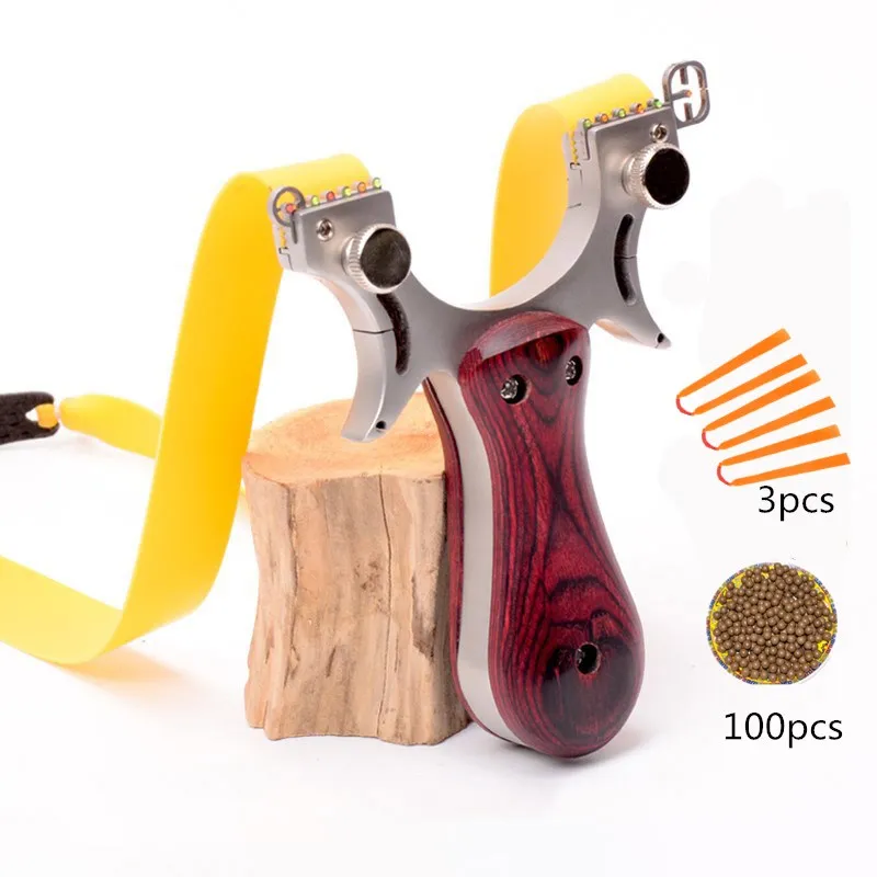 Slingshot Catapult Hunting High Quality Stainless Steel with Rubber Band + Mud Ball Outdoor Shooting Game Sling Shot Set 
Slingshot Catapult Hunting High Quality Stainless Steel with Rubber Band + Mud Ball Outdoor Shooting Game Sling Shot Set