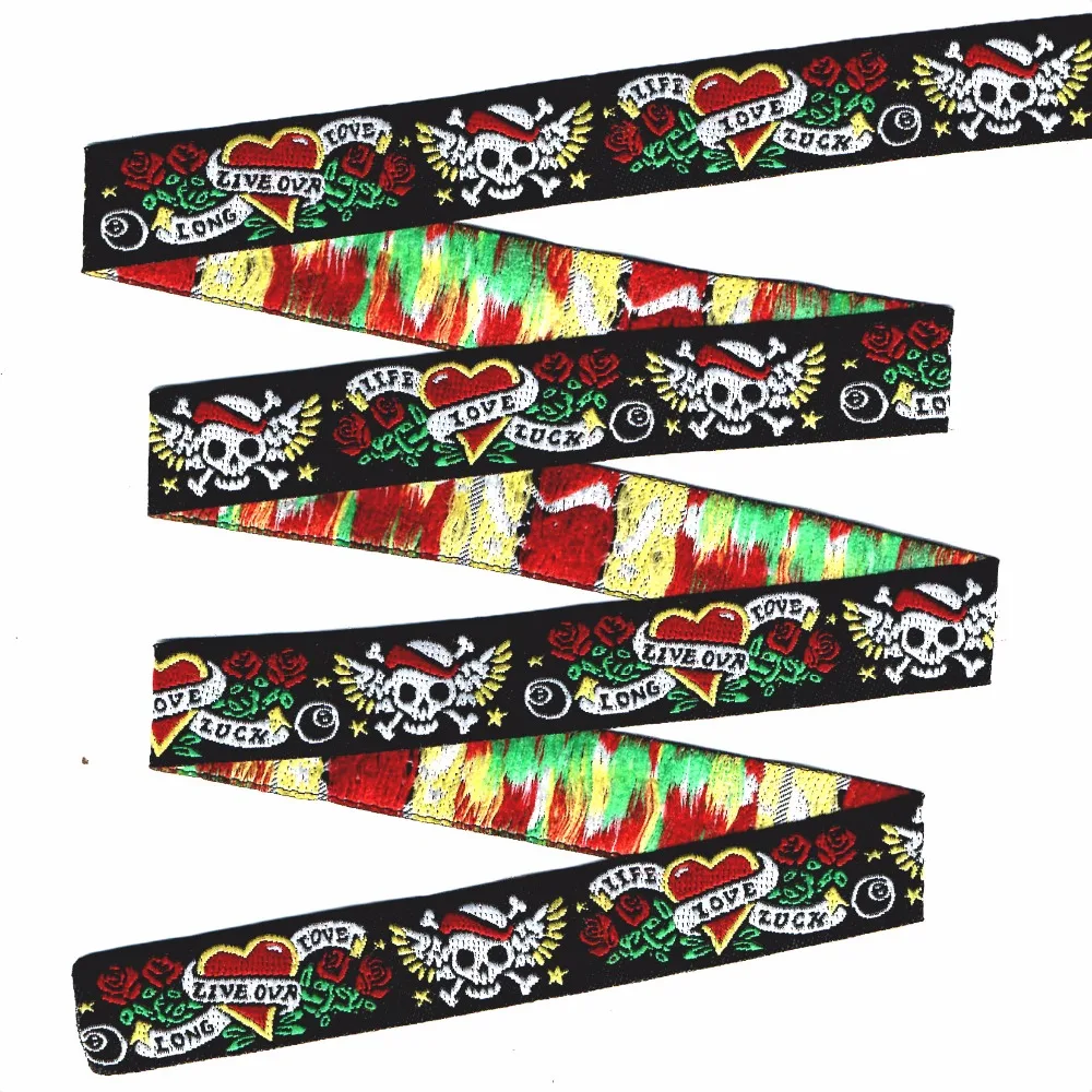 2014 NEW 7/8'' 22mm Wide 10yard/sets Skull Black Tone Woven Jacquard Ribbon For Dog Collar KTZD2014070301
2014 NEW 7/8'' 22mm Wide 10yard/sets Skull Black Tone Woven Jacquard Ribbon For Dog Collar KTZD2014070301