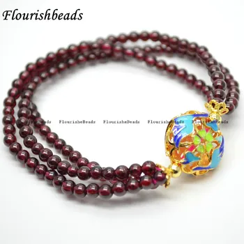 Multi Rows Natural Garnet Stone Round Beads Metal Round Coin Cloisonne Enamel Charm Bracelet Fashion Woman Party Jewelry
Multi Rows Natural Garnet Stone Round Beads Metal Round Coin Cloisonne Enamel Charm Bracelet Fashion Woman Party Jewelry