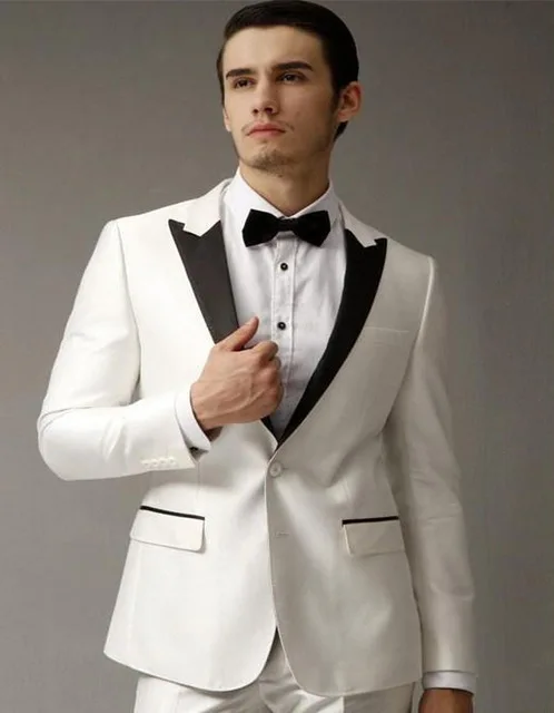 2018 Spring New Design Peaked Lapel Grooms Tuxedos Mens Suits White Wedding Suits For Men Black Groomsmen Suit(jacket+pants+Tie)
2018 Spring New Design Peaked Lapel Grooms Tuxedos Mens Suits White Wedding Suits For Men Black Groomsmen Suit(jacket+pants+Tie)
