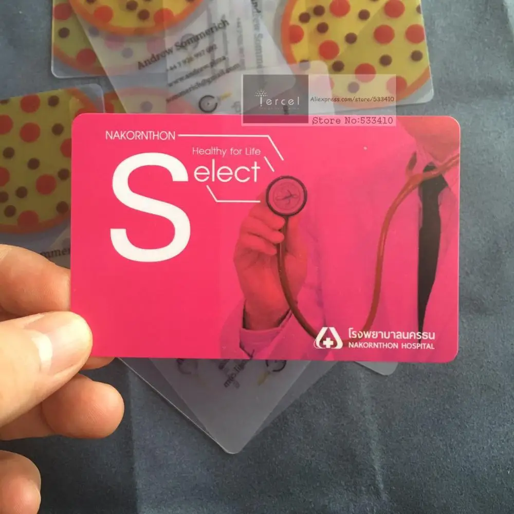 1000pcs/Lot customized printing Full Color Plastic PVC Business Card/VIP card/visit card Both Sides Printed +free shipping DHL | Канцтовары