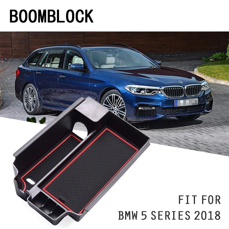 Auto Car Central Armrest Storage Box For BMW G30 G31 G38 5 series 2017 2018 Anti Slip Mat Organizers Groove Bag PVC Accessories |
